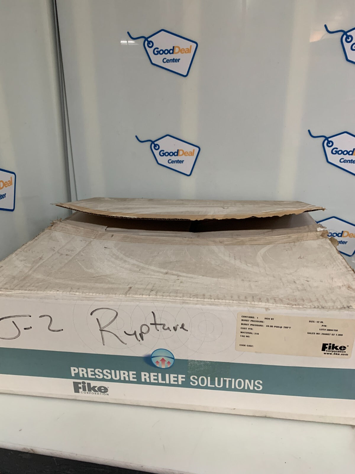 FIKE RUPTURE DISC 12" 49.80 PSI HOV BT 316