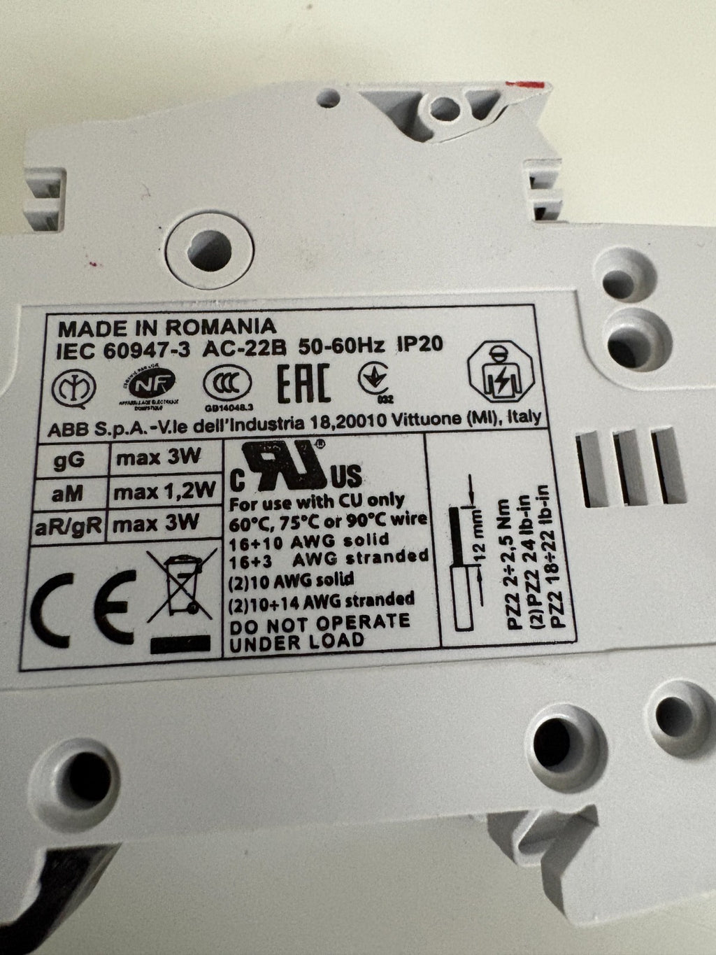 LOT OF 2 ABB FUSE SWITCH DISCONNECTOR E 92/323