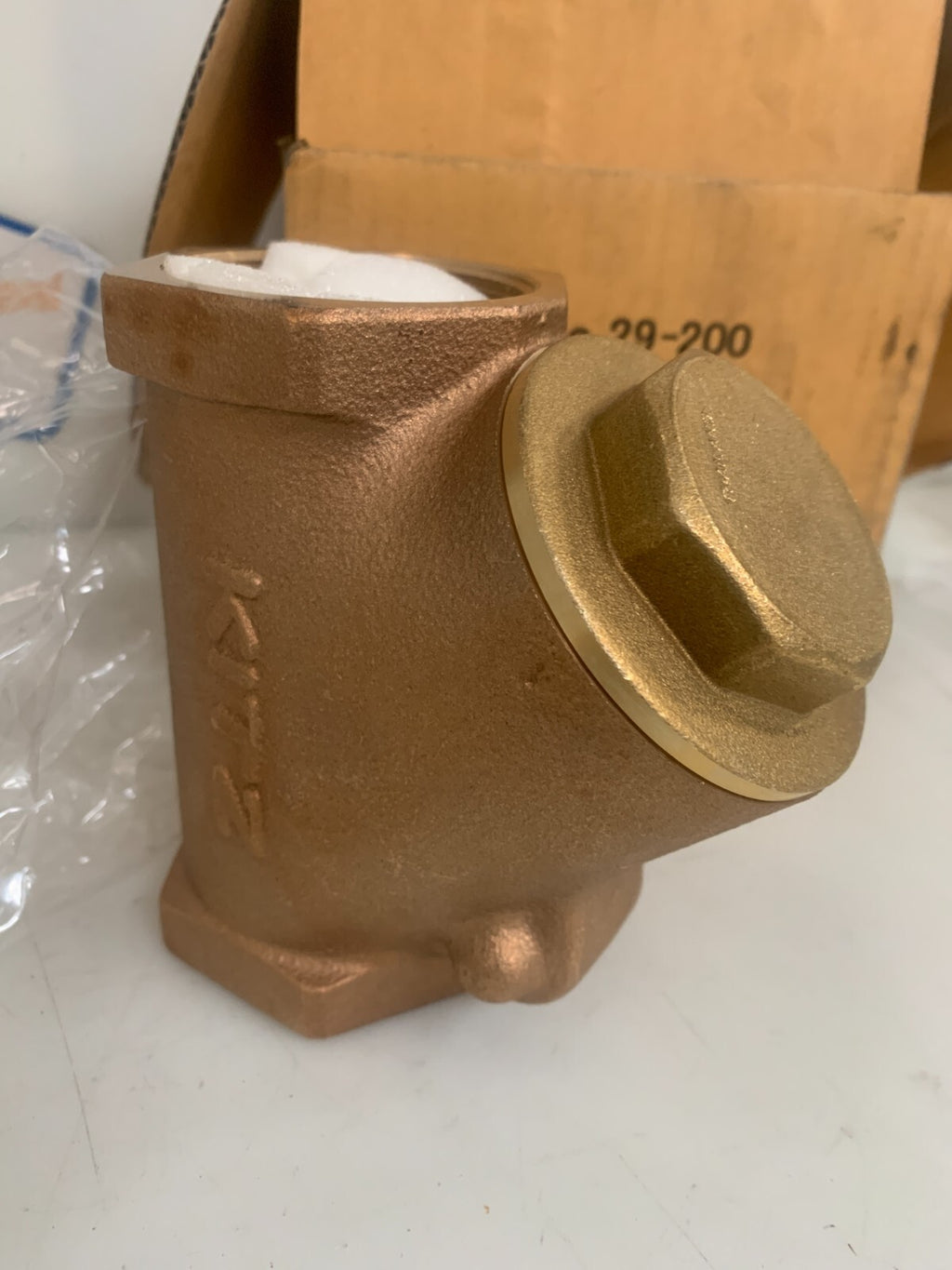 LOT OF 2  KITZ Y PATTERN CHECK VALVE #29-200 2" BRASS AK15OYR2