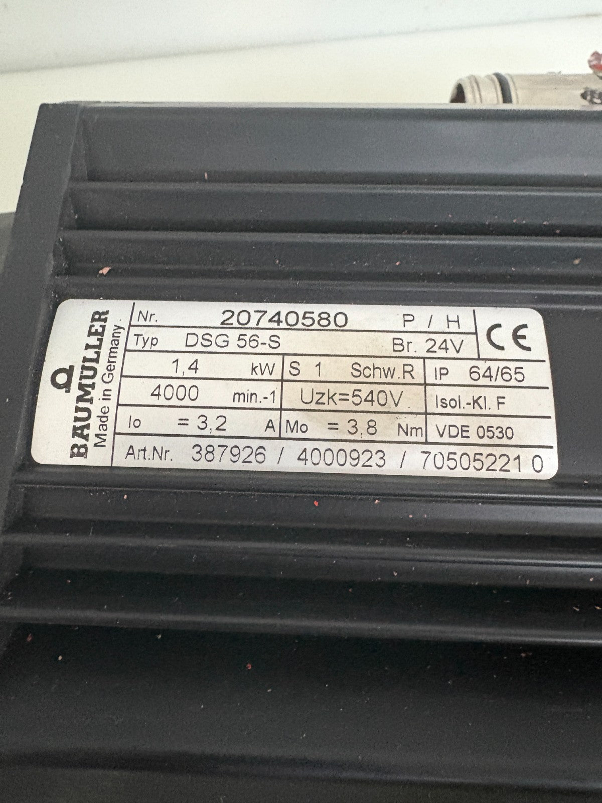 BAUMULLER SERVO MOTOR DSG 56-B