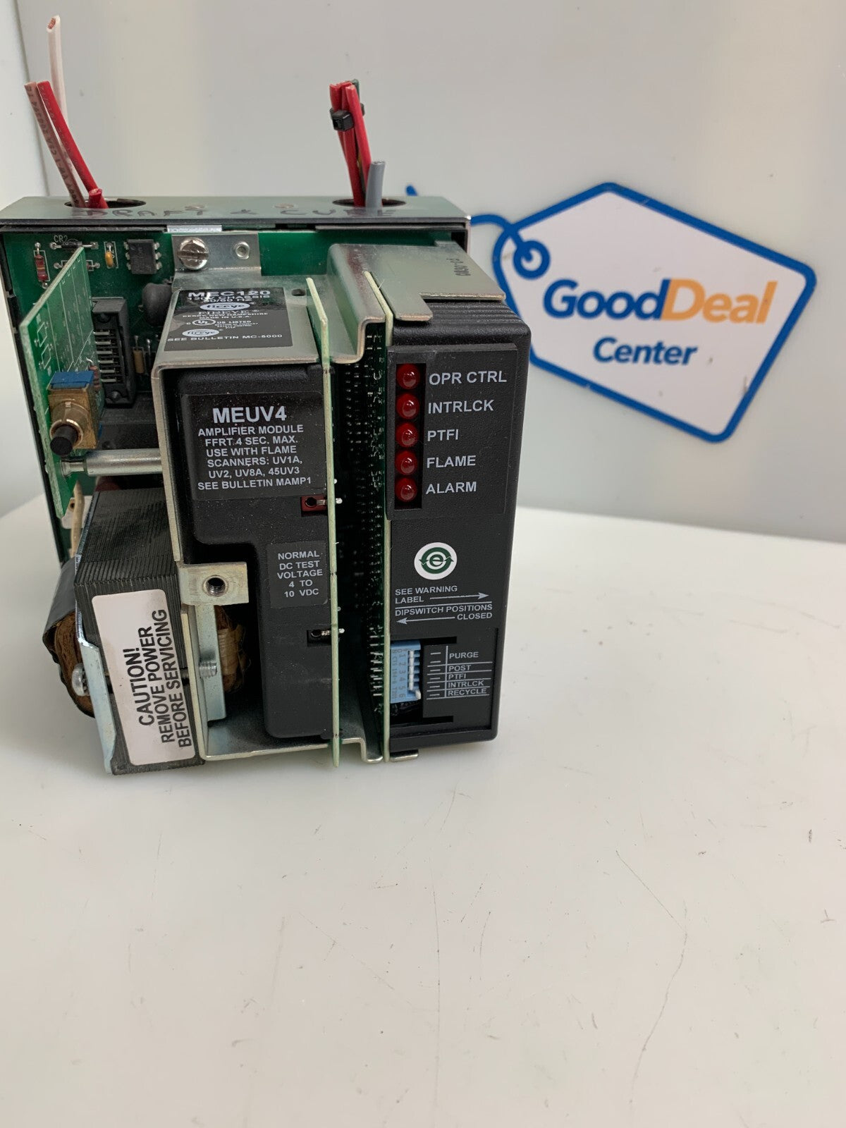 FIREYE   MEC120  120V Chassis   w/MEUV4  Amplifier Module & MEP230  Programmer0