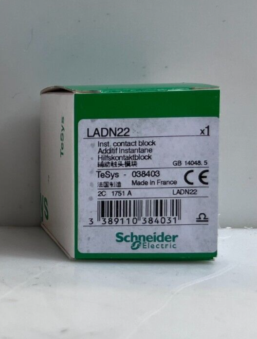 Lot of 3 Schneider Electric Auxiliary Contact Block LADN22