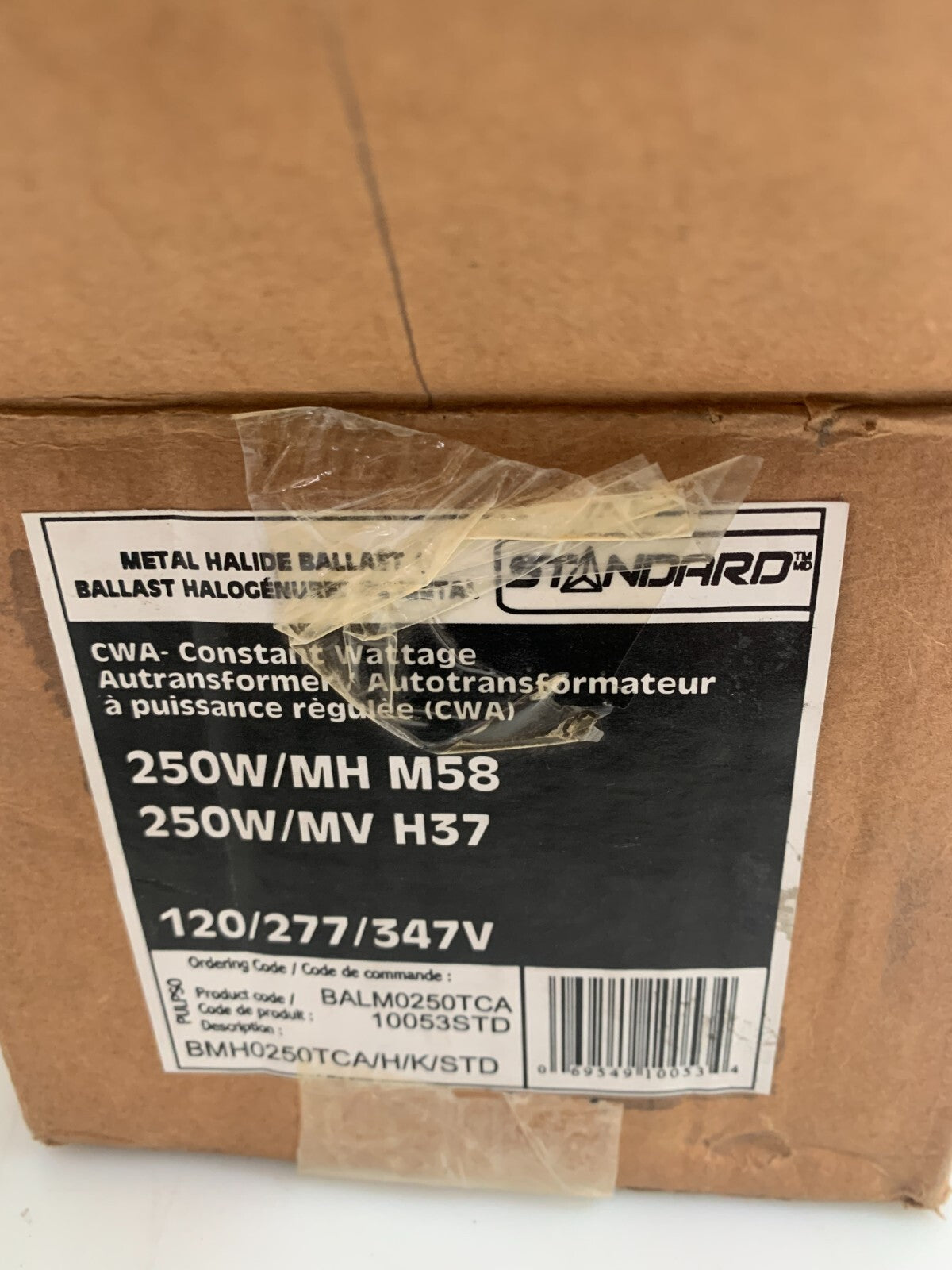 Standard Metal Halide Ballast BMH0250TCA/H/K/STD