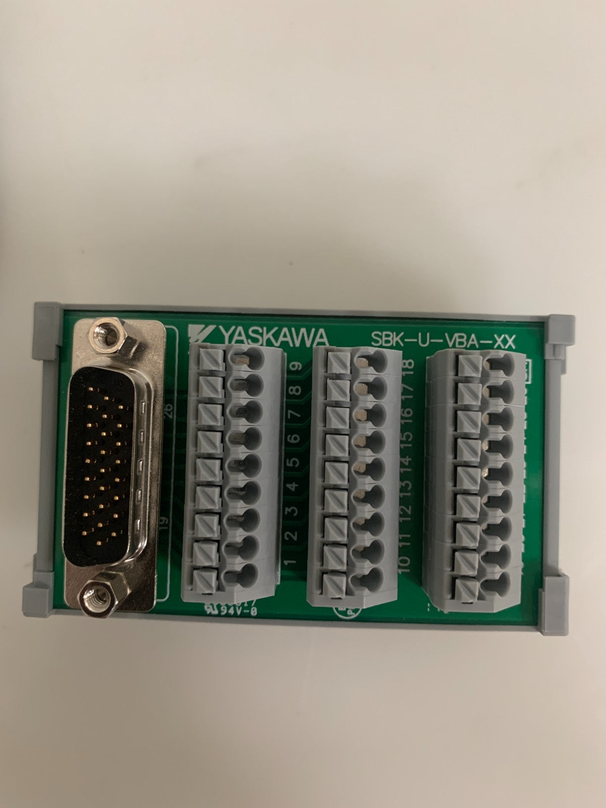YASKAWA TERMINAL BLOCK SBK-U-VBA-XX W/CABLE