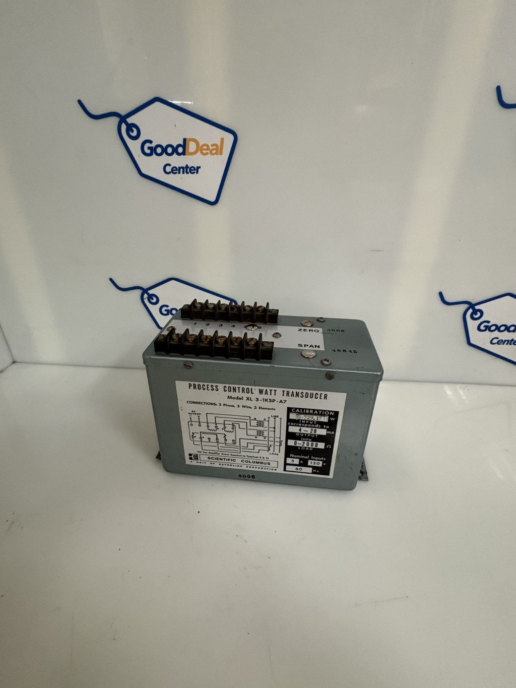 SCIENTIFIC COLUMBUS PROCESS CONTROL WATT TRANSDUCER XL 3-1K5P-A70