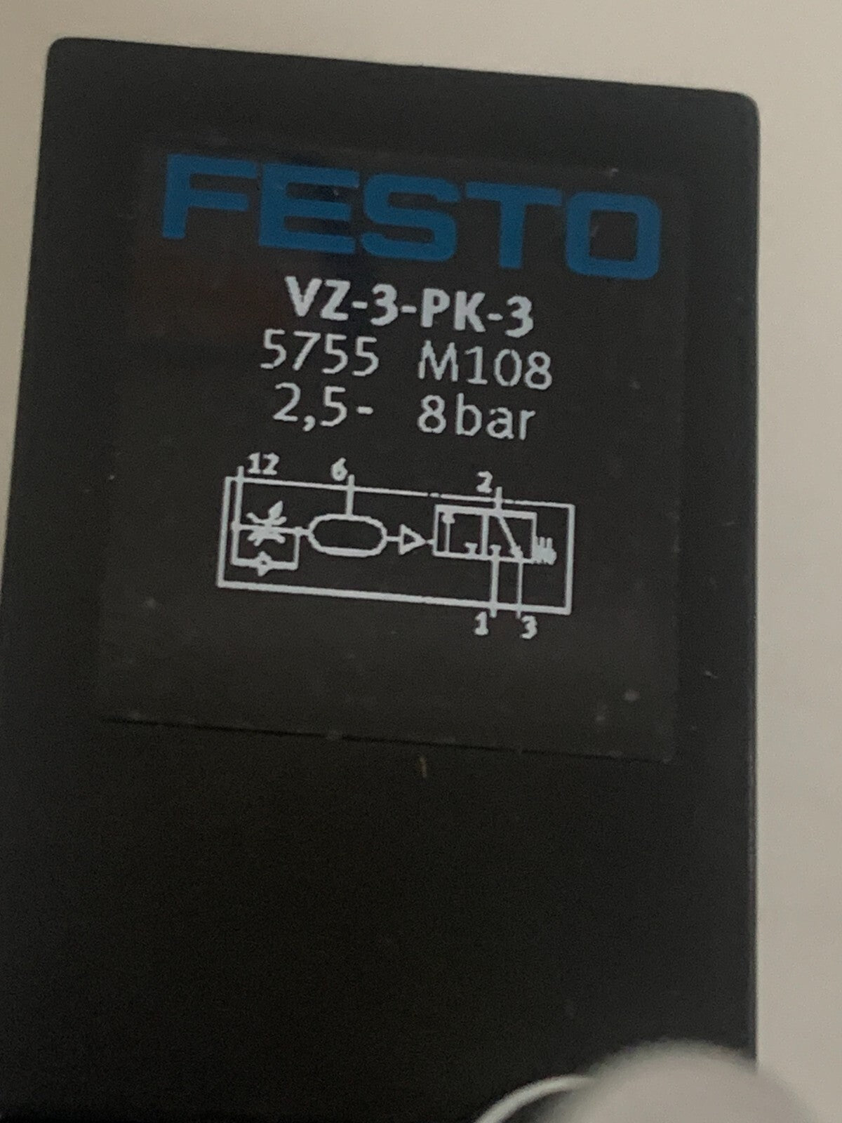 FESTO SOLENOID VALVE VZ-3-PK-3 #57552