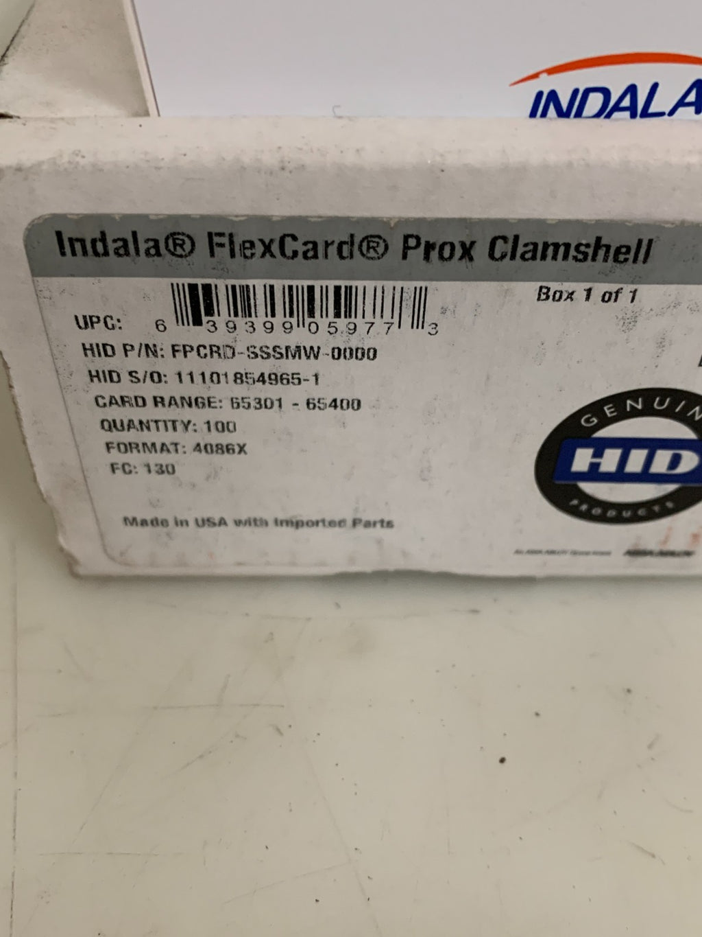 LOT OF  60 HID INDALA FLEX CARD FPCRD-SSSMW-0000