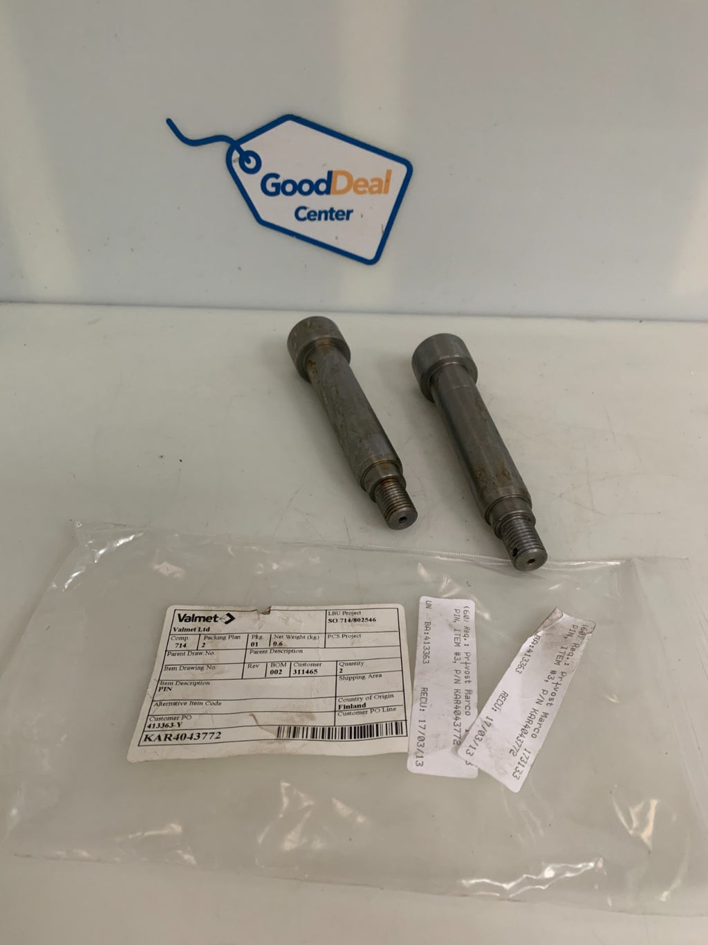 LOT OF 2 VALMET PIN KAR 4043772