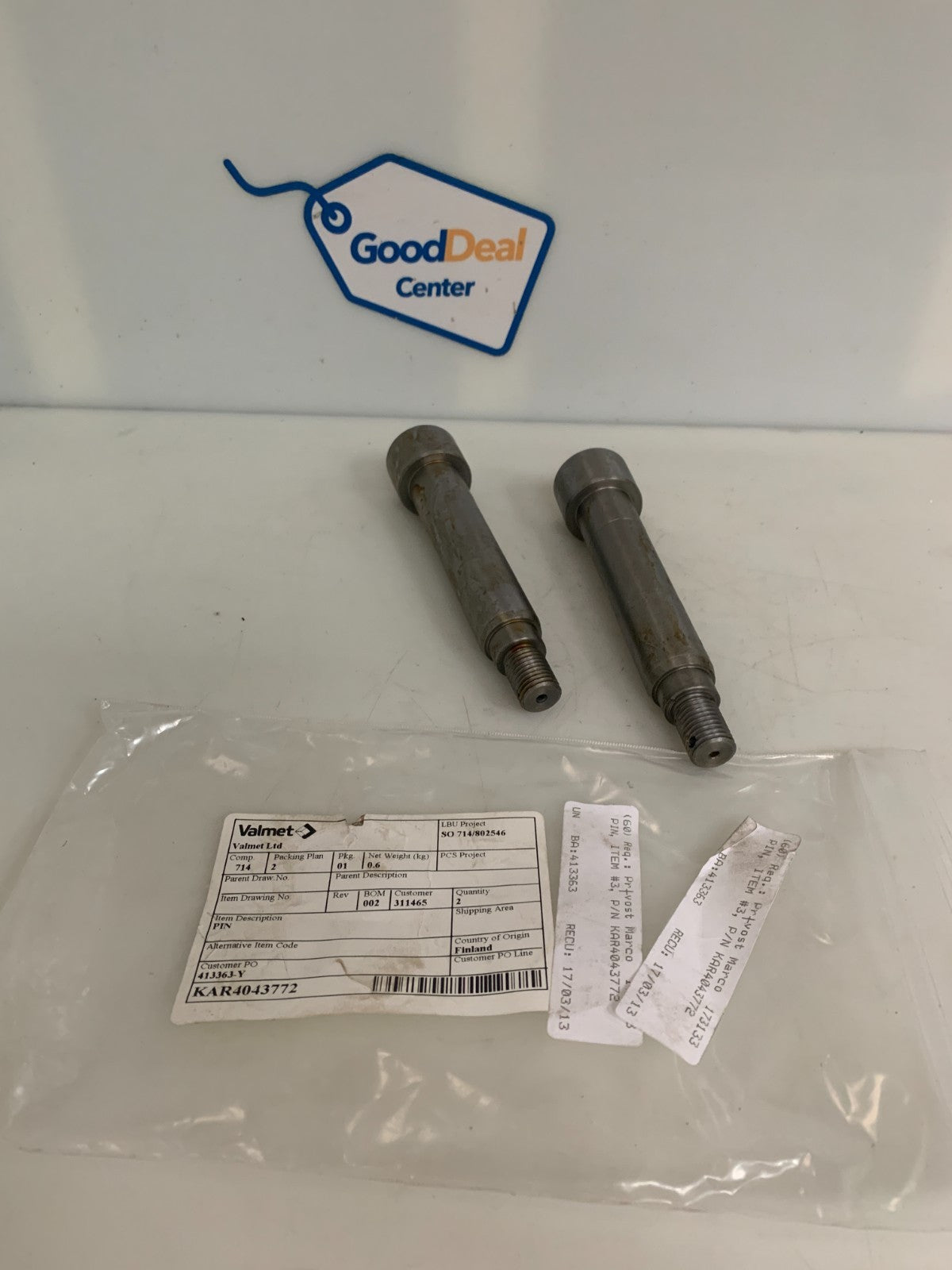 LOT OF 2 VALMET PIN KAR 4043772