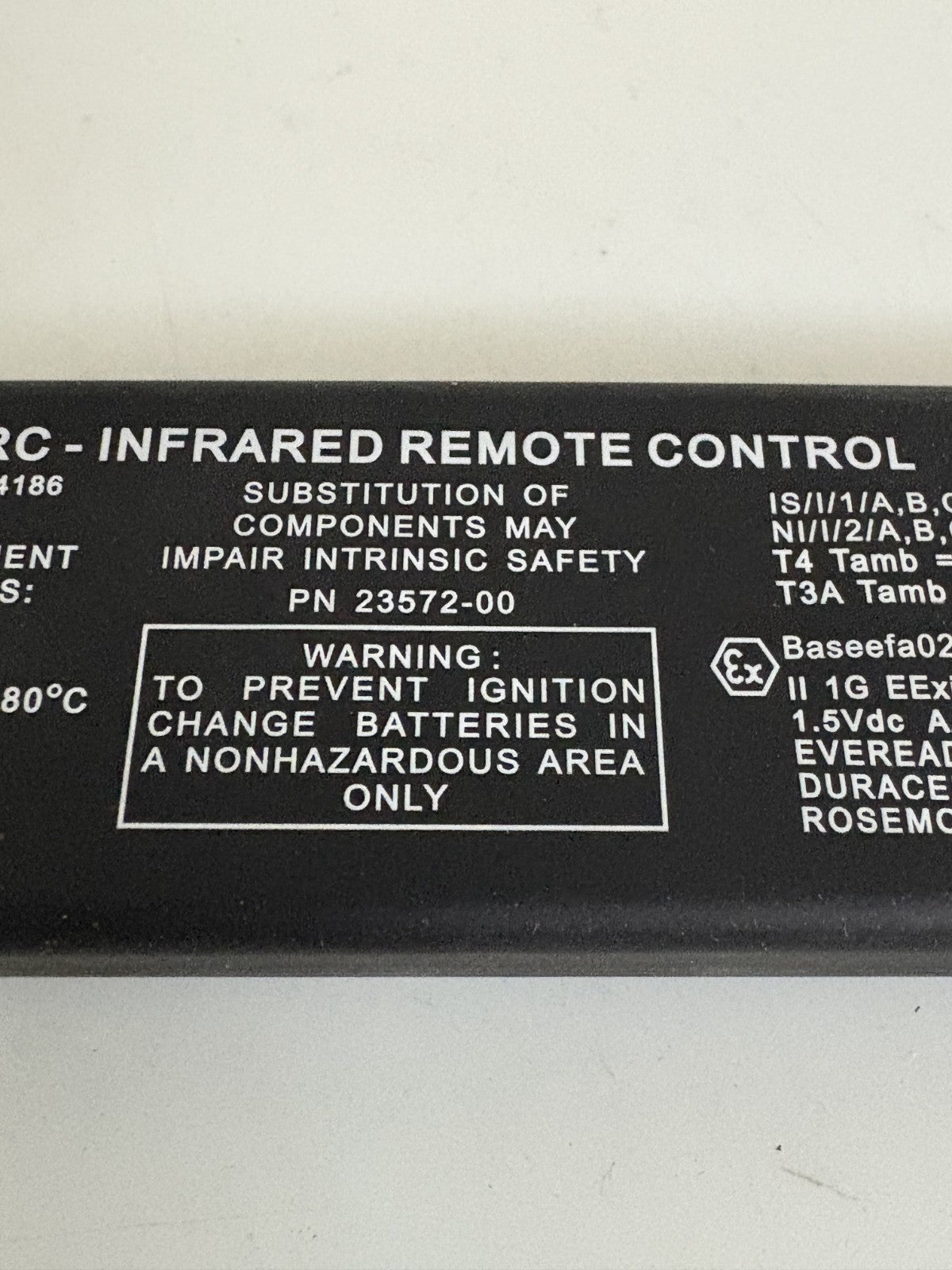 ROSEMOUNT ANALYTICAL IRC-INFRARED REMOTE CONTROL 22572-00