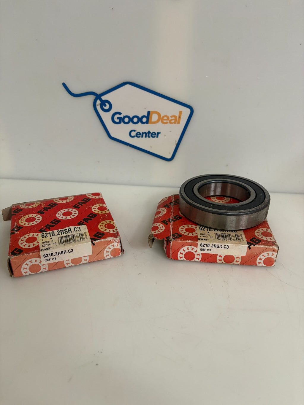 LOT OF 2 FAG DEEP GROOVE BALL BEARING 6210.2RSR.C30