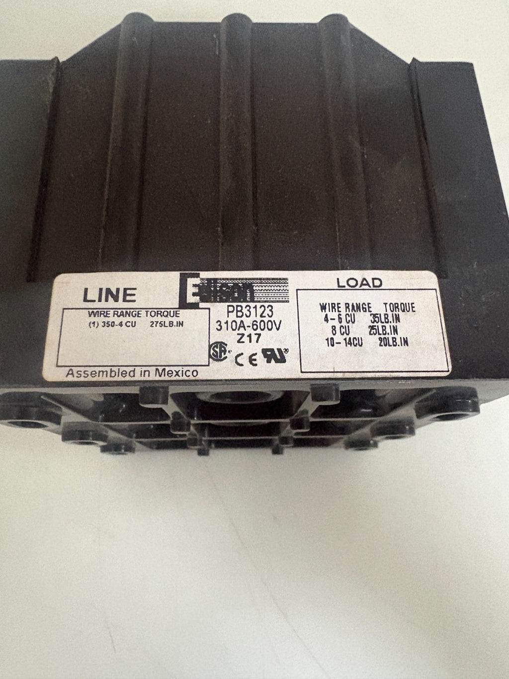 EDISON DISTRIBUTOR BLOCK PB3123 3