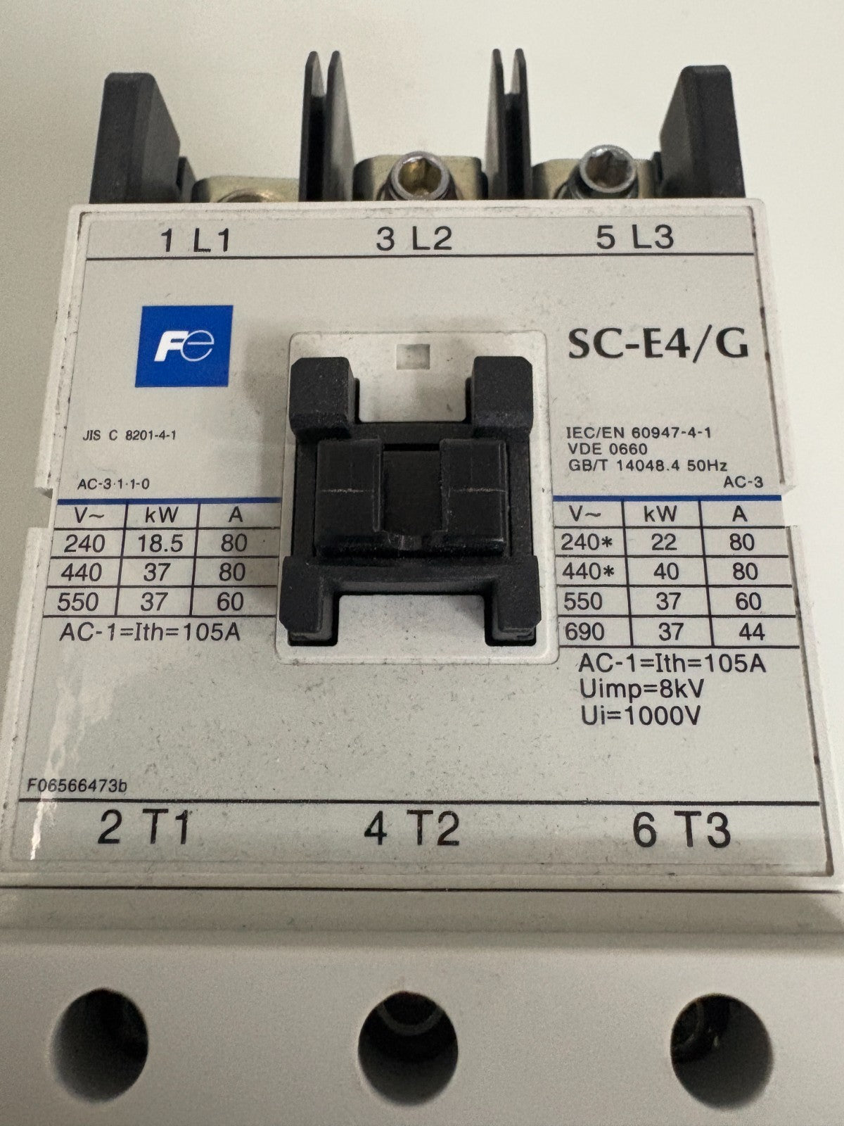 FUJI ELECTRIC MAGNETIC CONTACTOR SC-E4/G