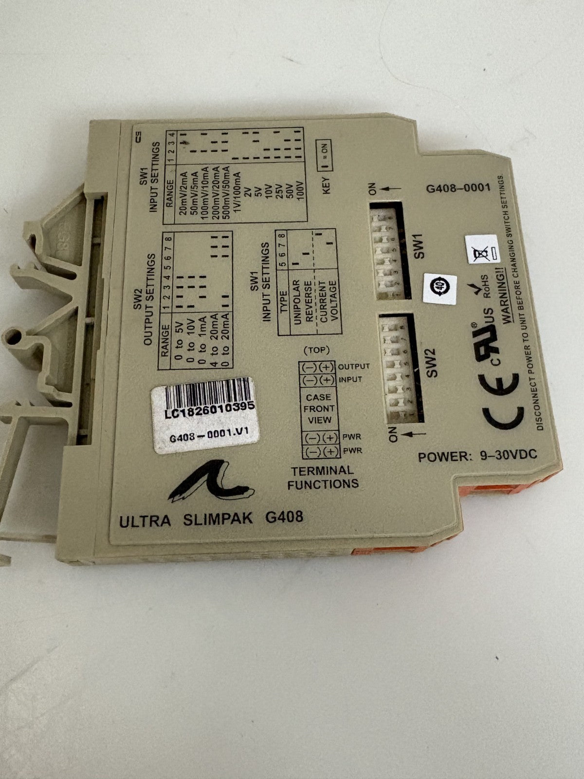 ACTION INSTRUMENTS WATLOW ULTRA SLIMPAK SIGNAL ISOLATOR G408-0001