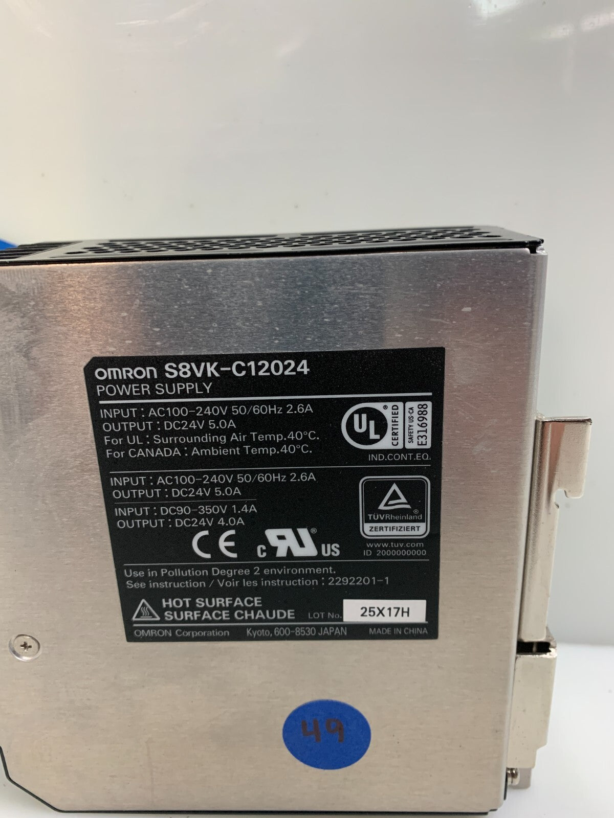 Omron S8VK-C12024 Power Supply Module