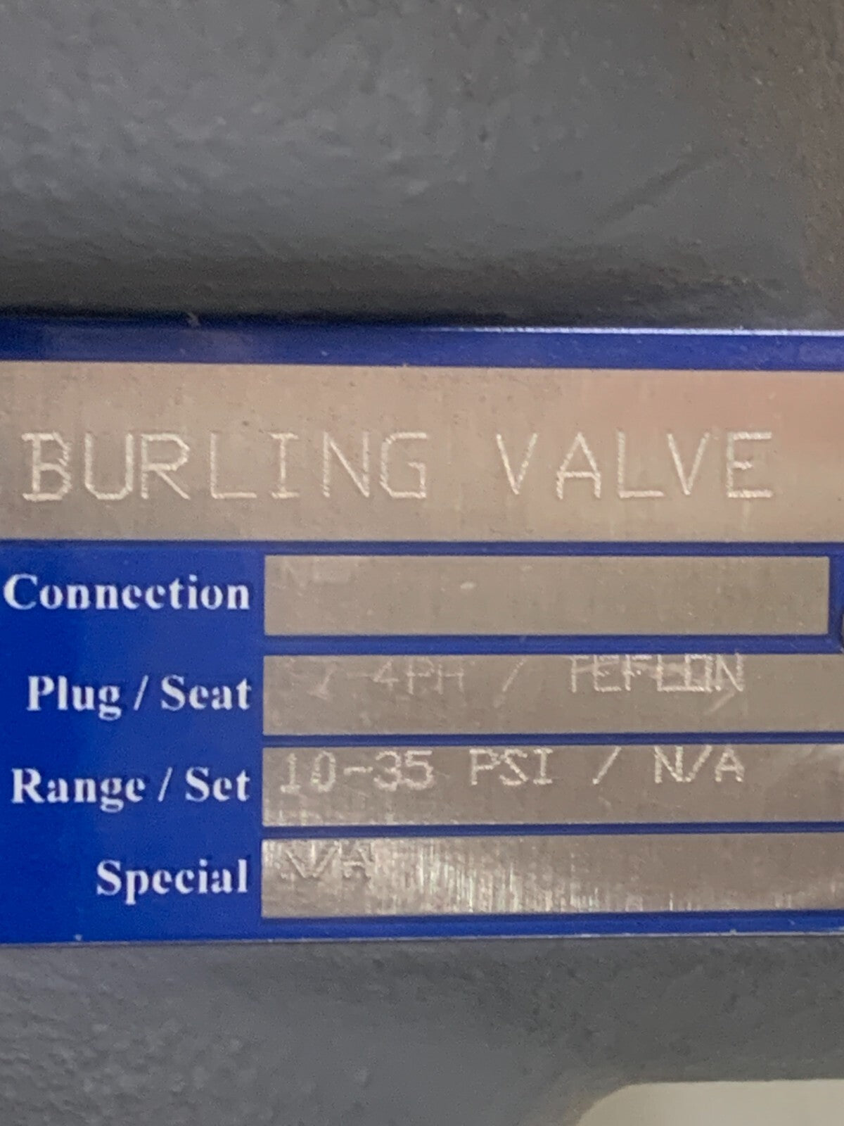 BURLING DIRECT ACTING PRESSURE REDUCING REGULATOR VALVE BSO.5-1CC5113-221602110