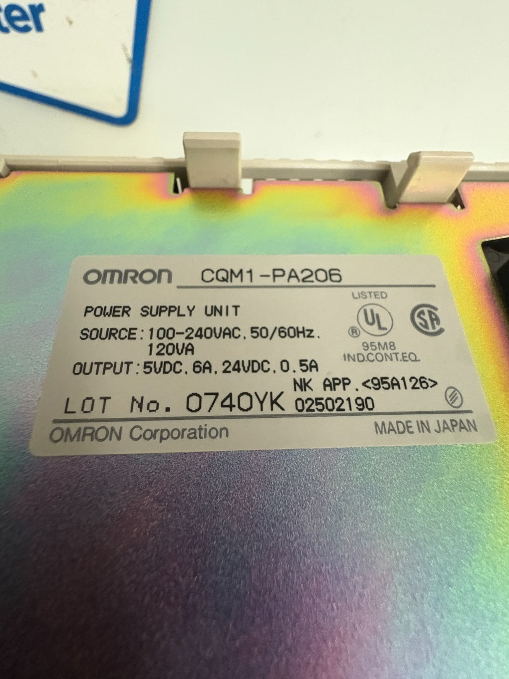 OMRON POWER SUPPLY CQM1-PA206