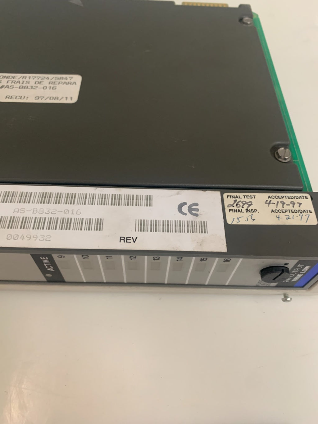 MODICON 16PT 24VDC OUTPUT MODULE AS-B832-0163