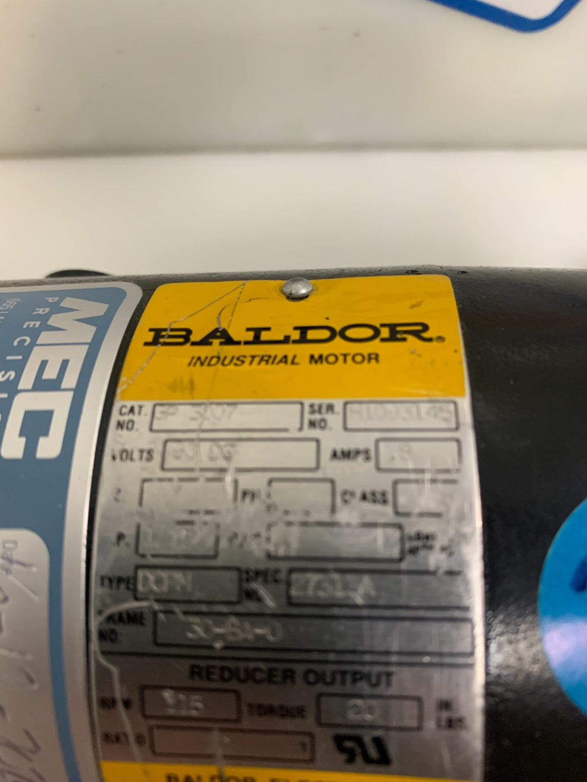 Baldor Motor GP 3007 93DC .8A H1093145