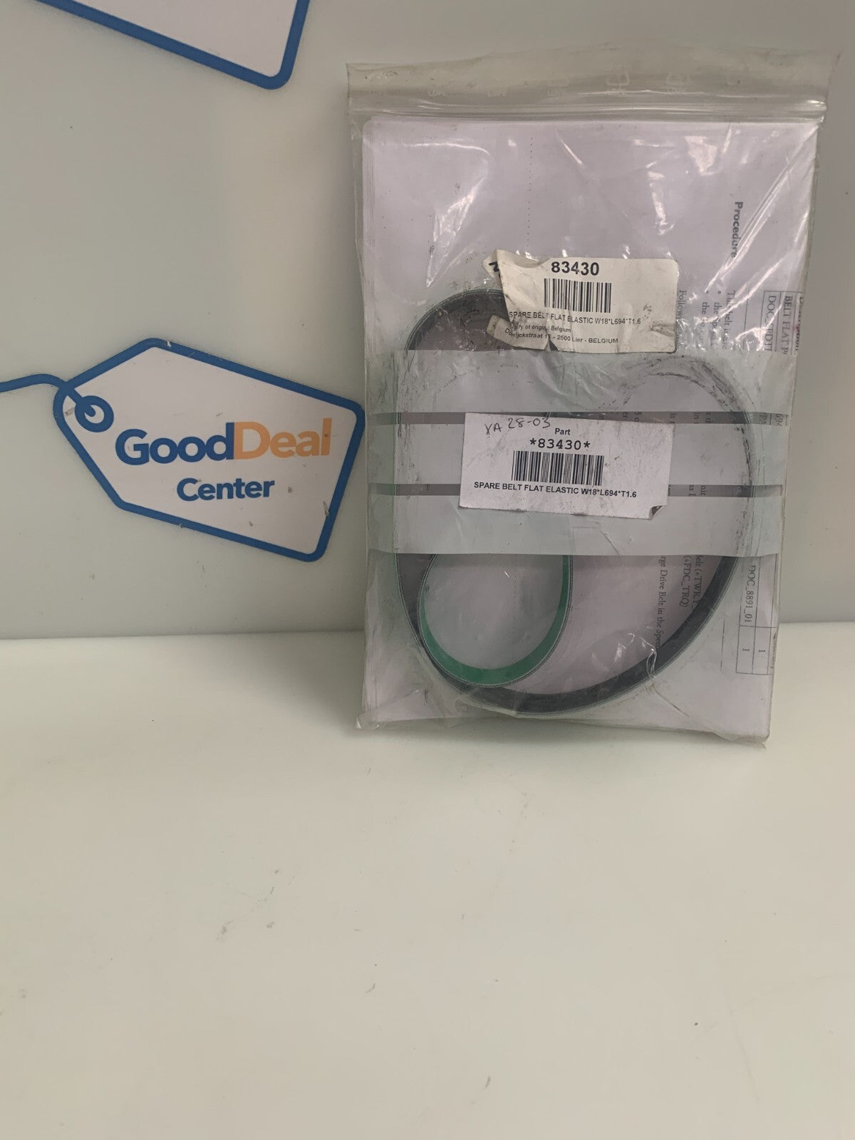 XEIKON W18"L694T1.6 ELASTIC GREEN FLAT BELT #83430