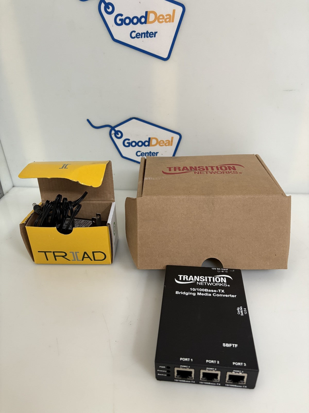 TRANSITION NETWORKS 10/100 BASE-TX BRIDGING MEDIA CONVERTER #SBFTF