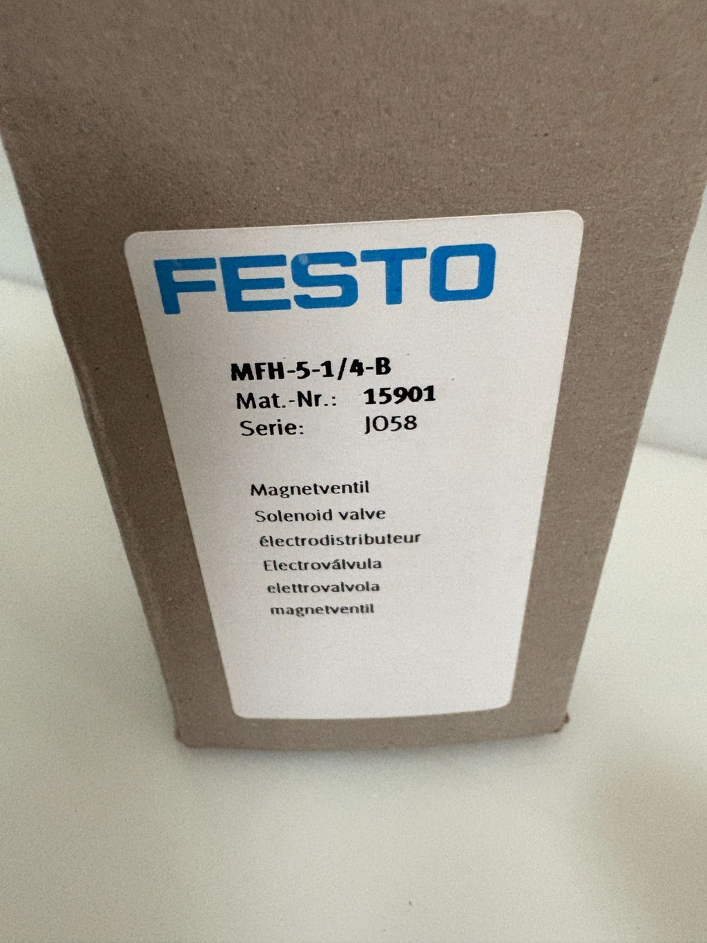 FESTO SOLENOID VALVE 15901 MFH-5-1/4-B