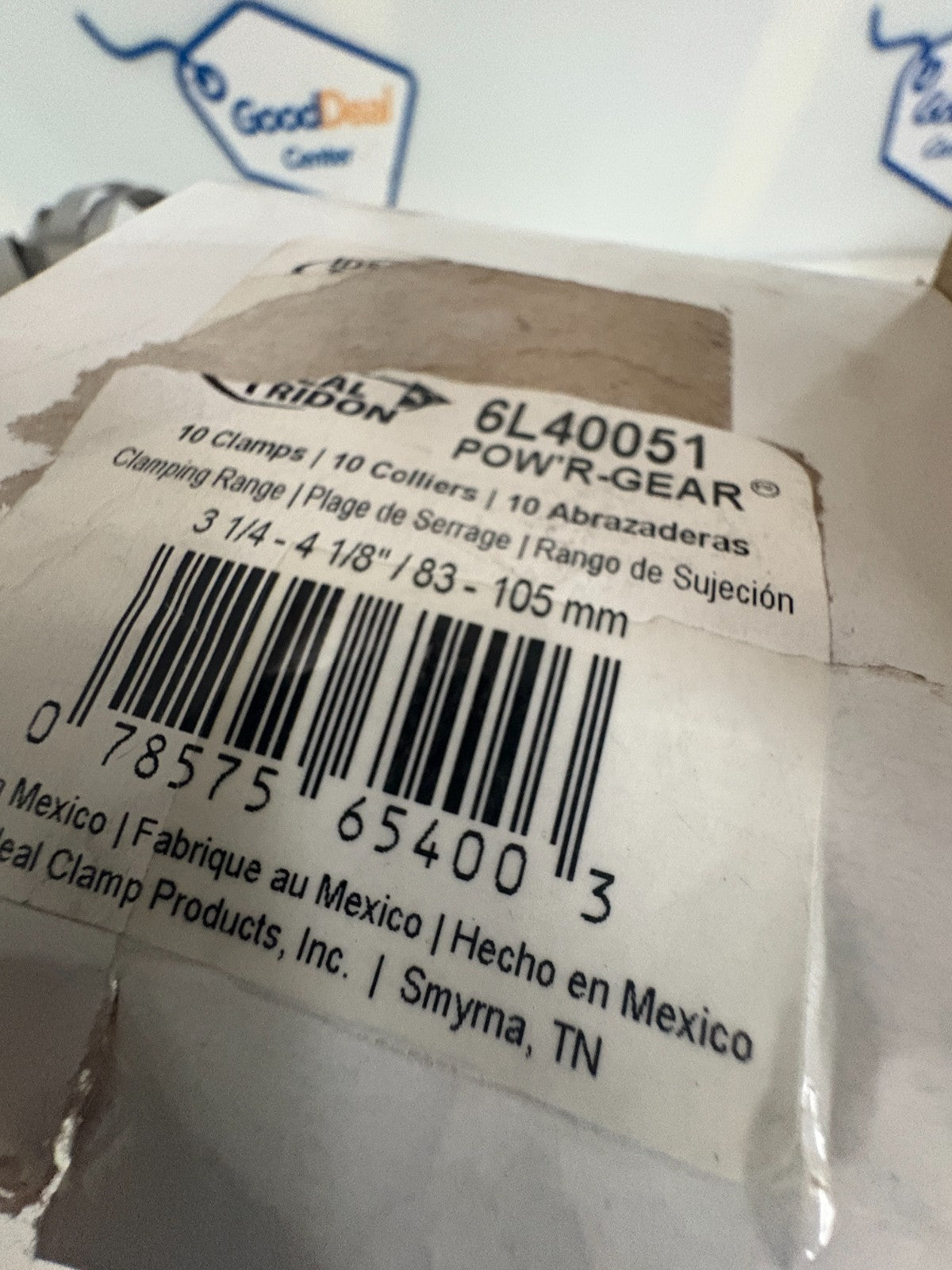 LOT OF 10 IDEAL TRIDON S.STEEL CLAMPS 3 1/4-4 1/8