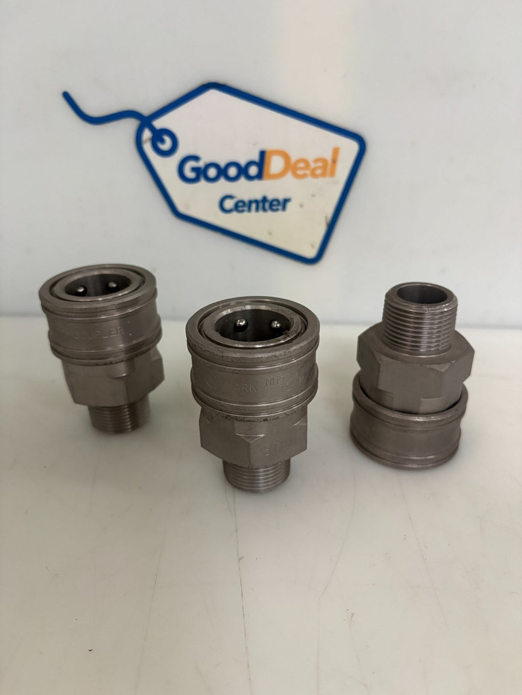 LOT OF 3 NITTO KOHKI 6TSM X-100 S STEEL QUICK CONNECT COUPLER0