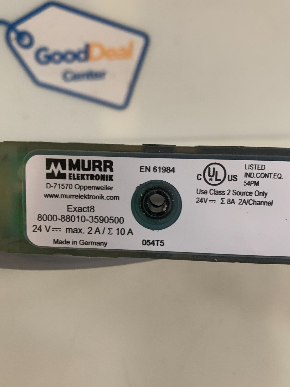 MURR ELEKTRONIK EXACT 8 DISTRIBUTION MODULE 8 STATION 8000-88010-3590500