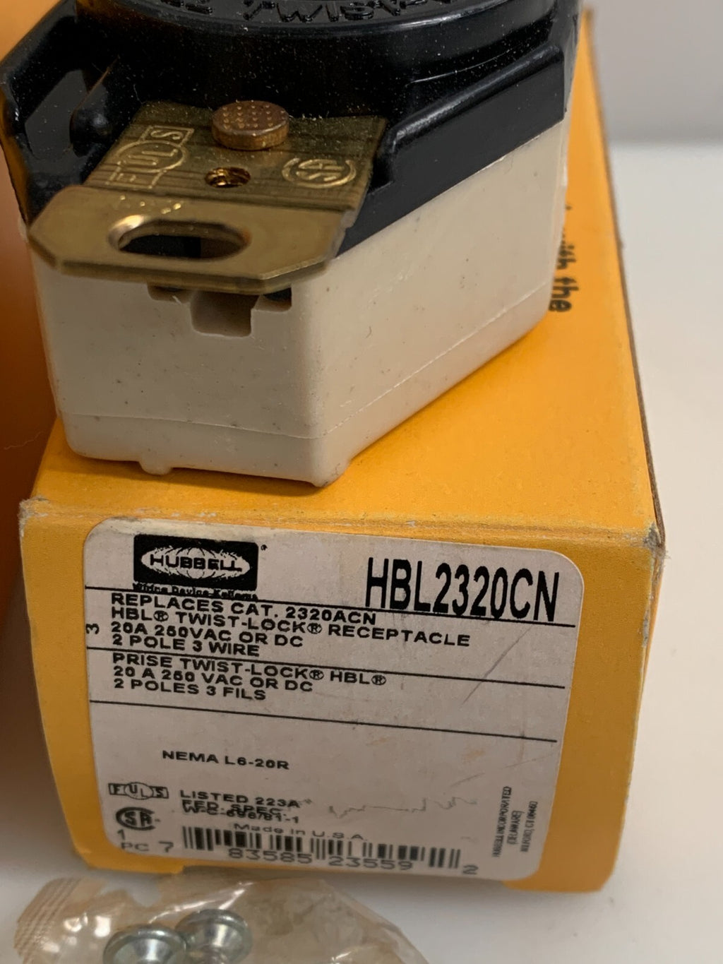 HUBBELL 3 POLE TWIST-LOCK RECEPTACLE MIX LOT HBL2420CN / HBL4560CN/ HBL2320CN