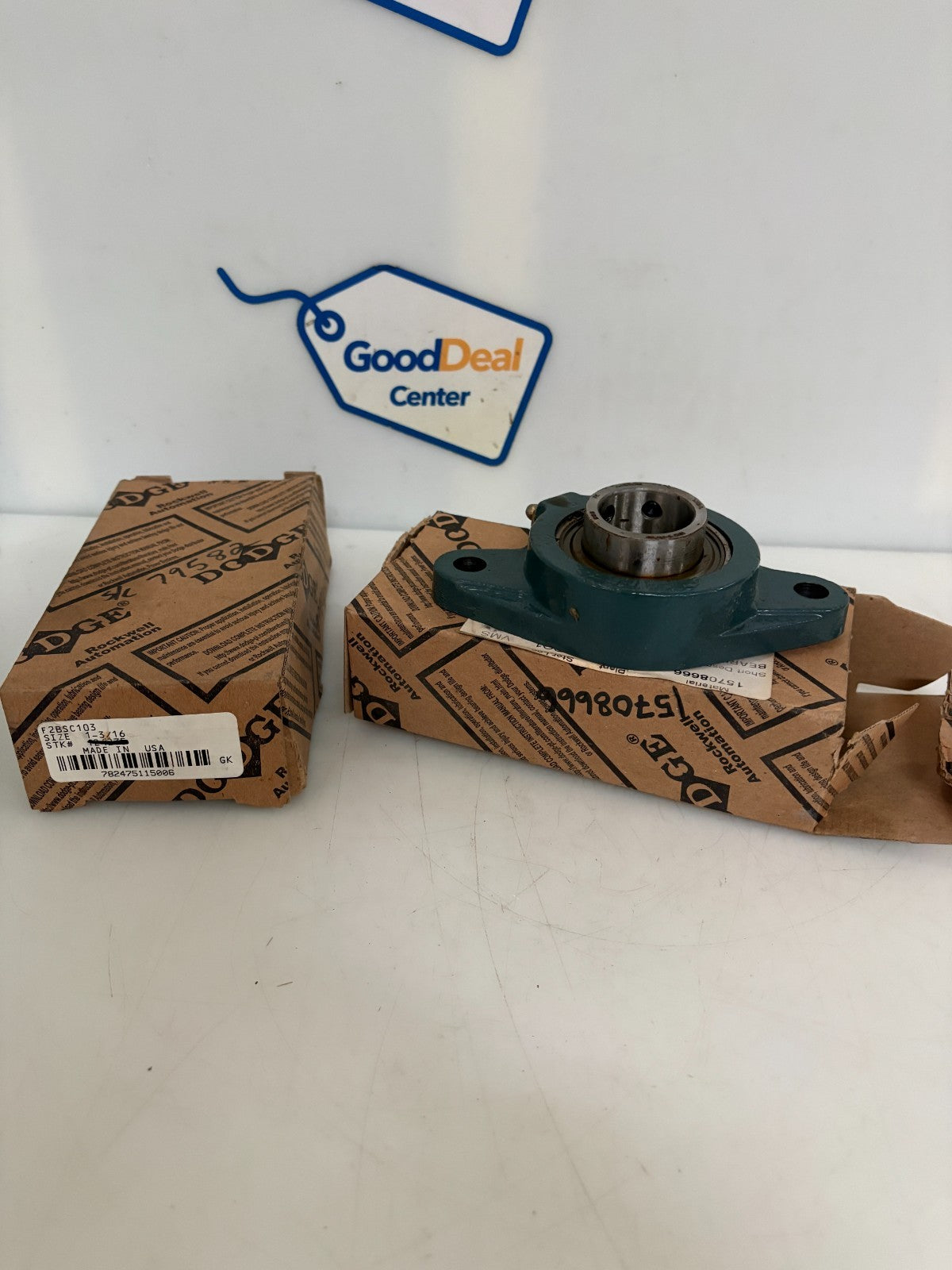 LOT OF 2 DODGE FLANGE MOUNT BALL BEARING 1" 3/16 F2BCC1030