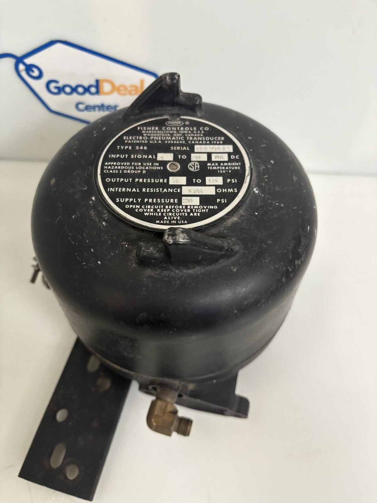 FISHER CONTROLS CO. ELECTRO PNEUMATIC TRANSDUCER TYPE 5461