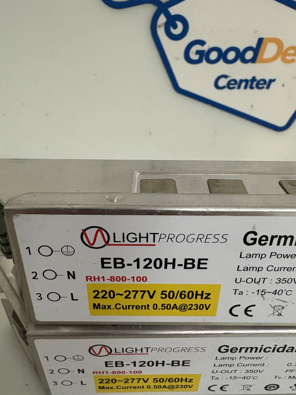LOT OF 2 LIGHT PROGRESS GERMICIDAL UV LAMP ELECTRONIC BALLAST EB-120H-BE1