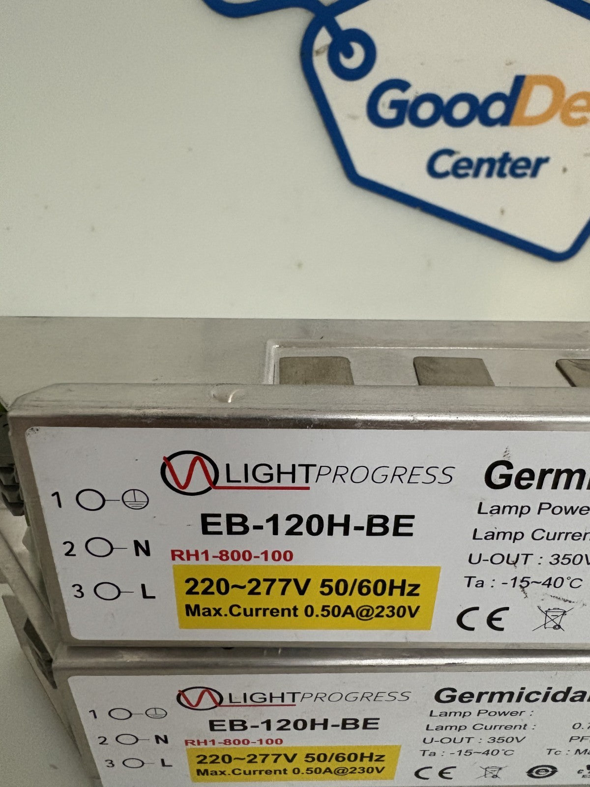 LOT OF 2 LIGHT PROGRESS GERMICIDAL UV LAMP ELECTRONIC BALLAST EB-120H-BE1