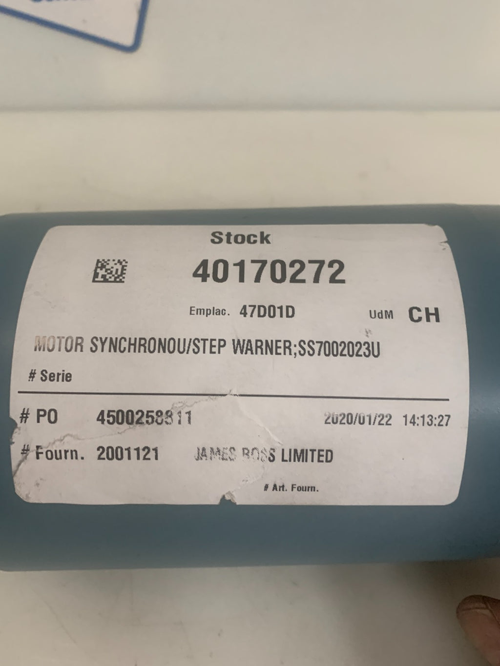 WARNER ELECTRIC SYNCHRONOUS STEPPER MOTOR SS70020234