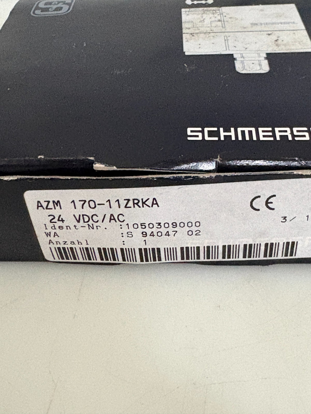 SCHMERSAL 24VDC SAFETY INTERLOK SWITCH AZM 170-11ZRKA3