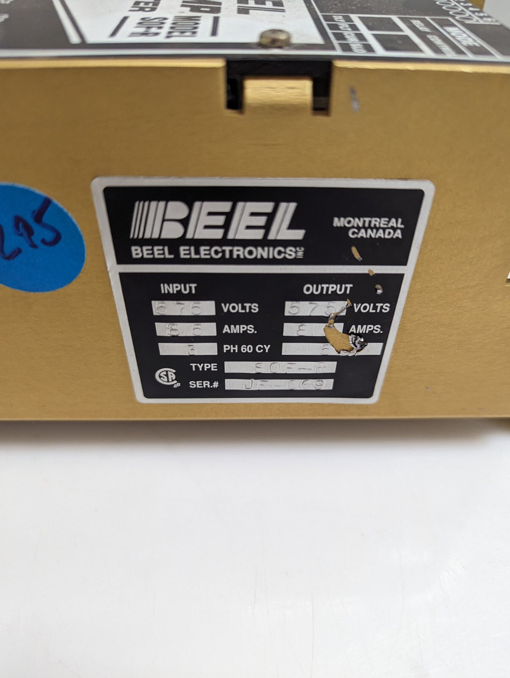 Beel Electronics Easy Amp Soft Started SOF-R 575V 8.5A1