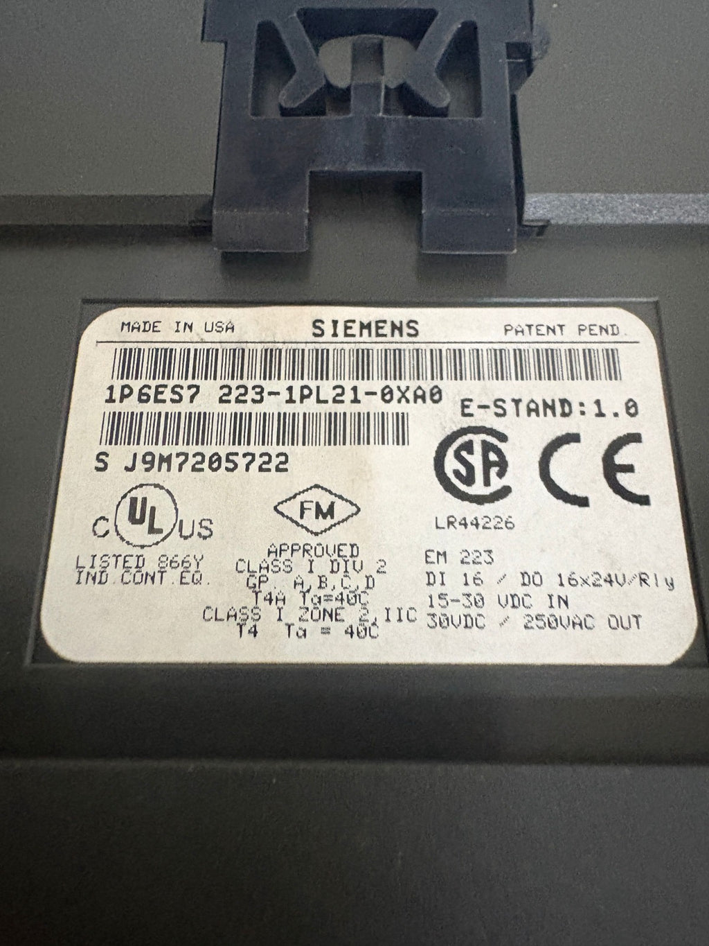 SIEMENS DC RELAY MODULE EM 223 223-1PL21-0XA02