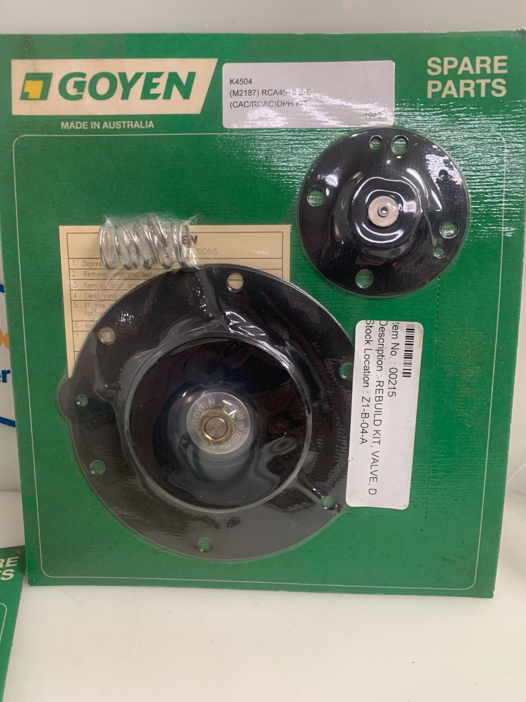 LOT OF 3 GOYEN K4504 RCA45T2 BB VALVE DIAPHRAGM REBUILD KIT1