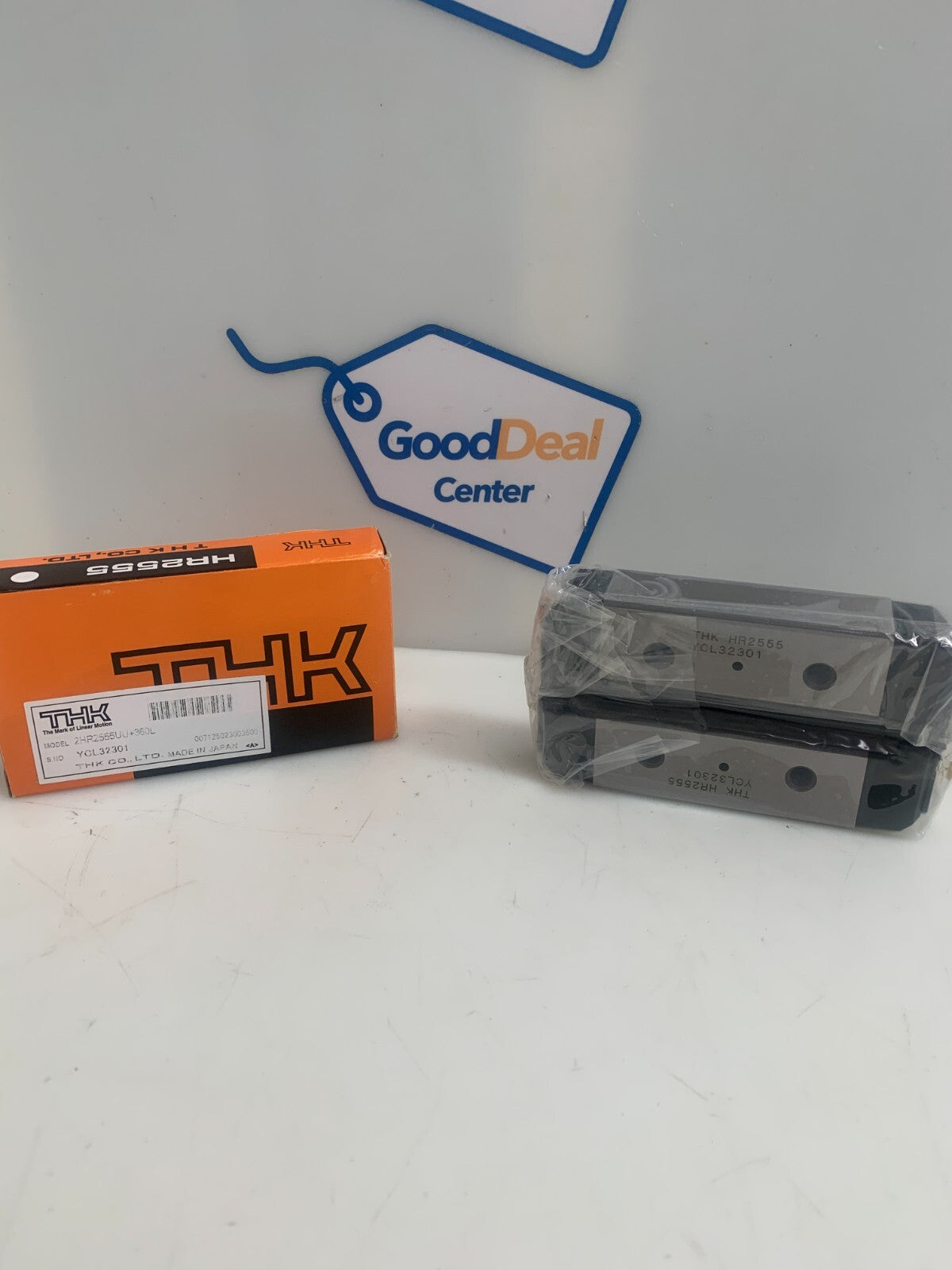 Pair of THK HR2555 UU / 2HR2555UU+360L Block Linear Guide Bearings 80mm long