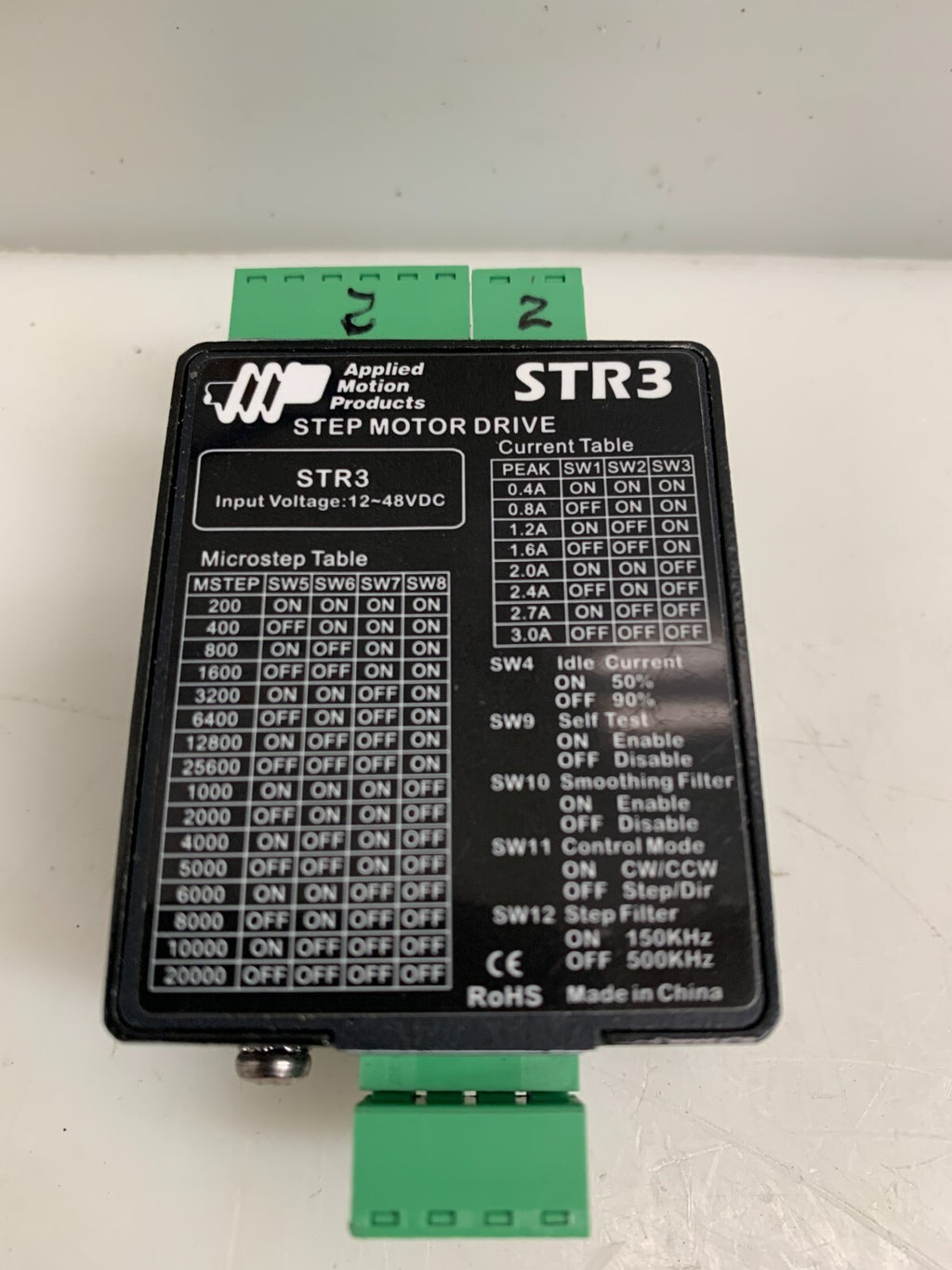 Lot of 2 Applied Motion Products STR3 Step Motor Drive 12-48VDC
