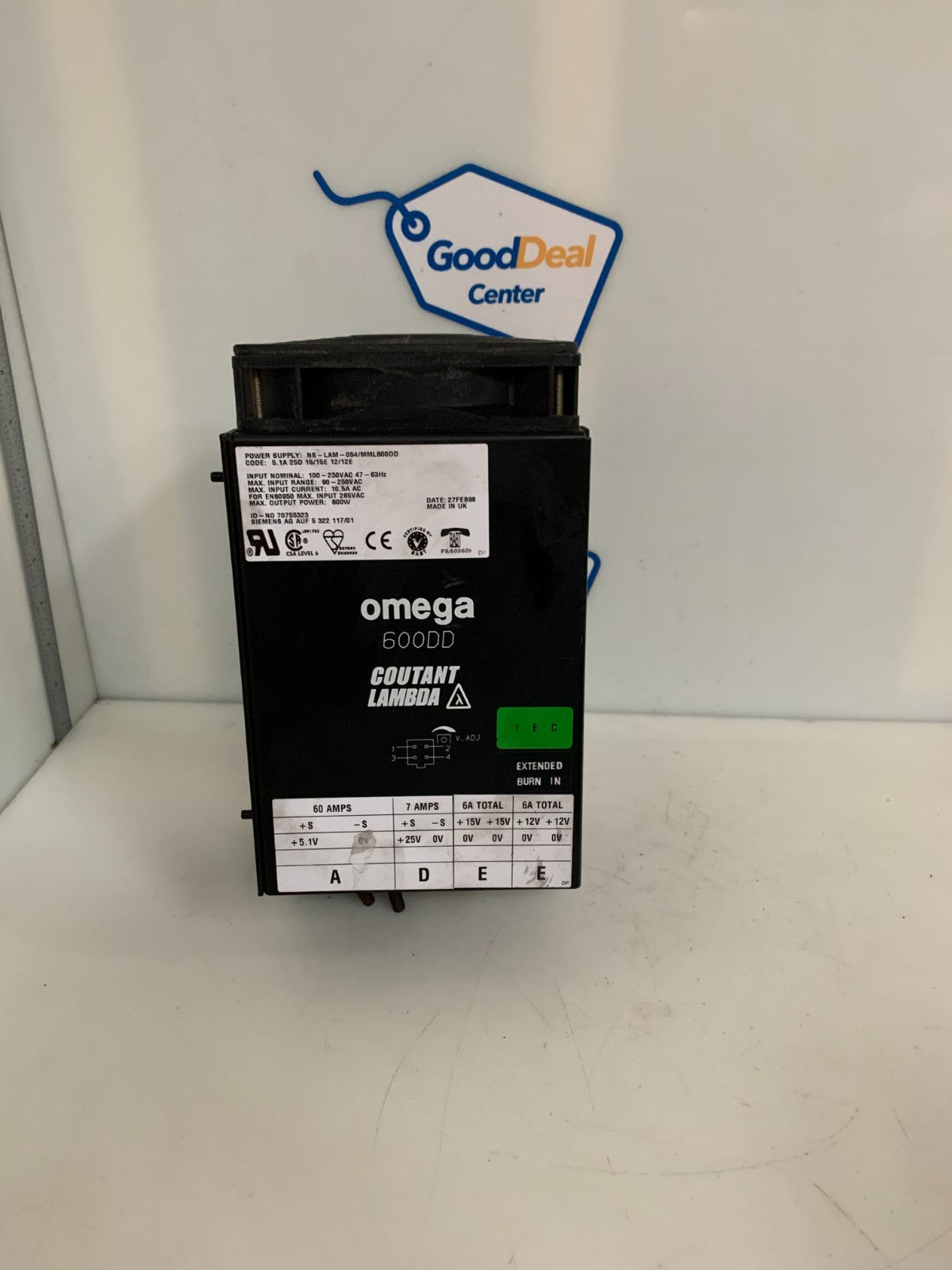 OMEGA COUTANT LAMBDA POWER SUPPLY 600 DD
