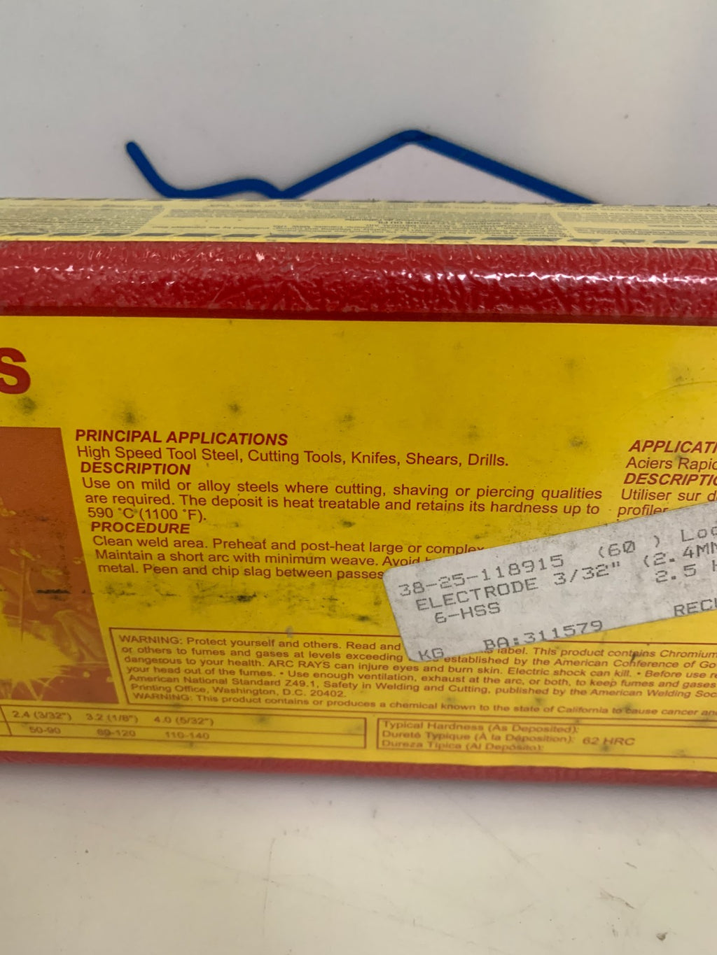 CASTOLIN EUTECTIC 6N-HSS HIGH SPEED TOOL STEEL 6.15LB
