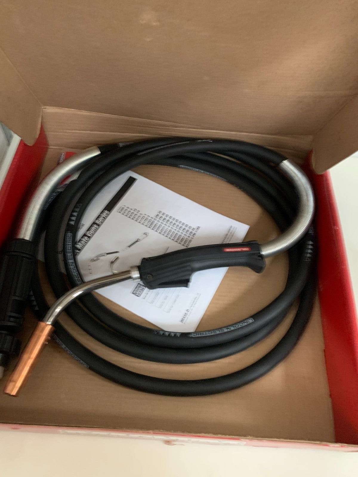 LINCOLN SEMI AUTOMATIC MIG WELDING GUN 400 FM 15' CABLE2
