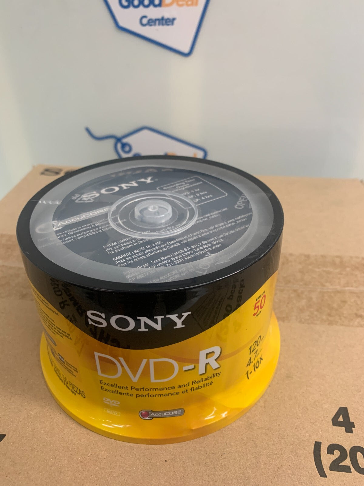 SONY 50DMR 47RS4  DVD-R 120min 4.7GB 1-16X Blank Disk  (50/Pack 4/Case)0