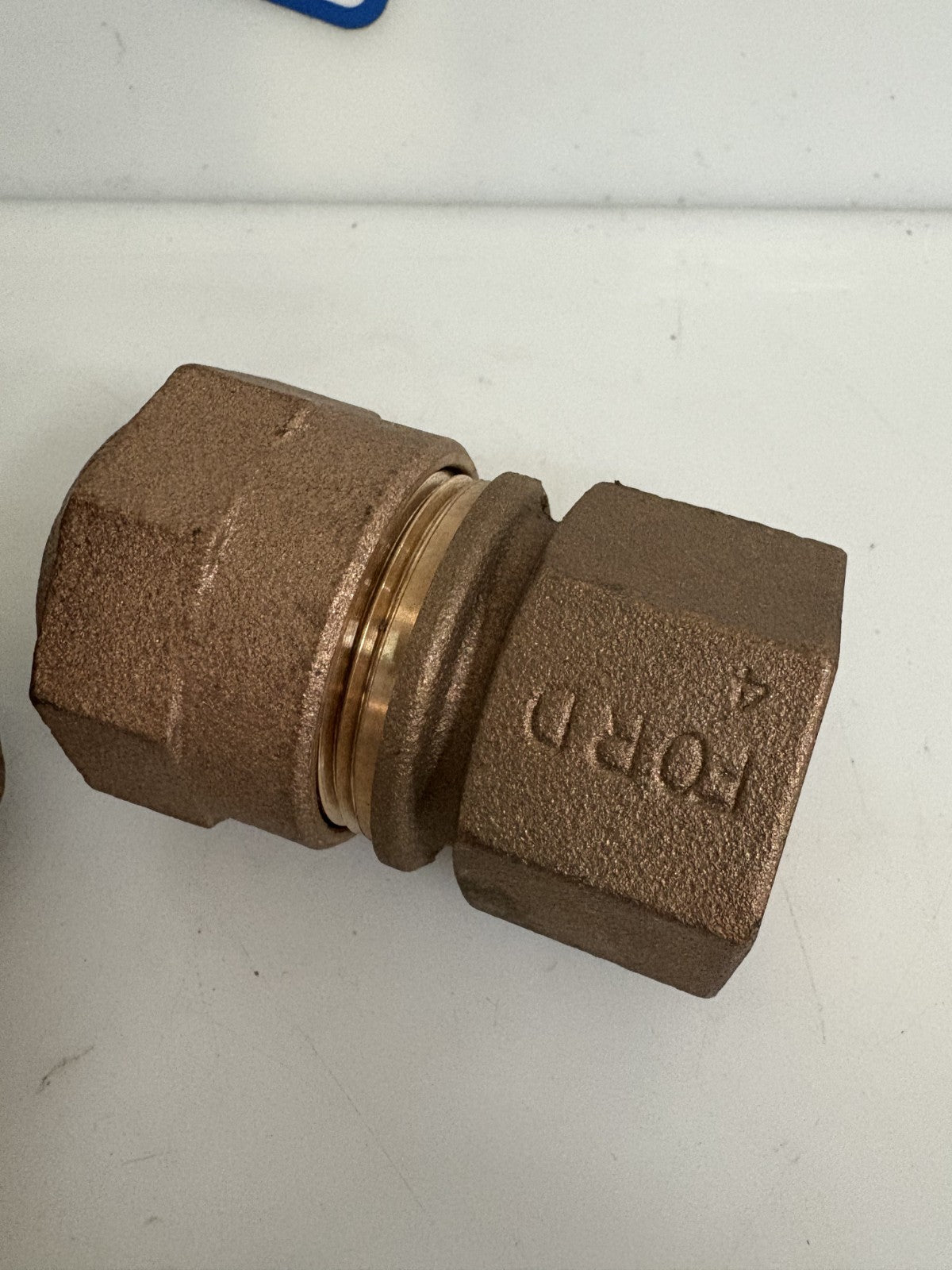 LOT OF 2 FORD CTS BRASS STRAIGHT COUPLING 1 1/4"1