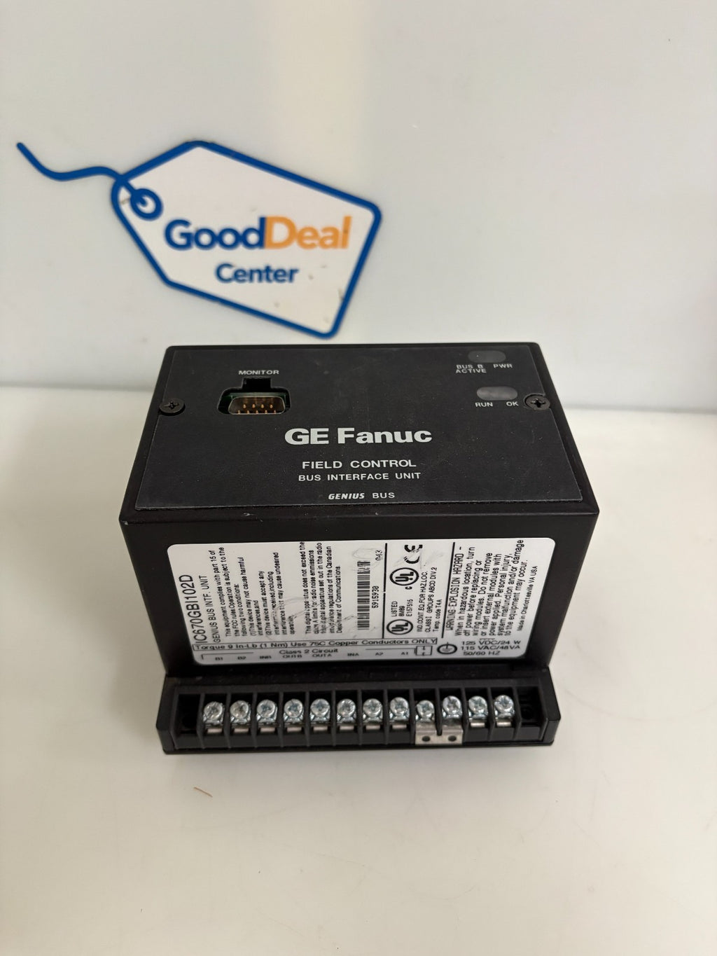 GE FANUC FIELD CONTROL GENIUS BUS INTERFACE UNIT IC670GBI102D0