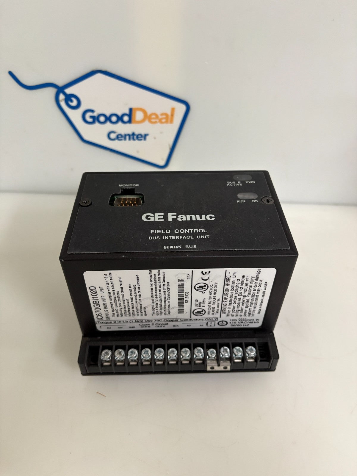 GE FANUC FIELD CONTROL GENIUS BUS INTERFACE UNIT IC670GBI102D0