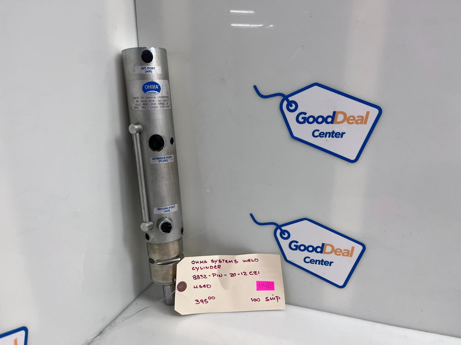 OHMA SYSTEMS No. 8832PIN 20-12CZ1 Weld Cylinder