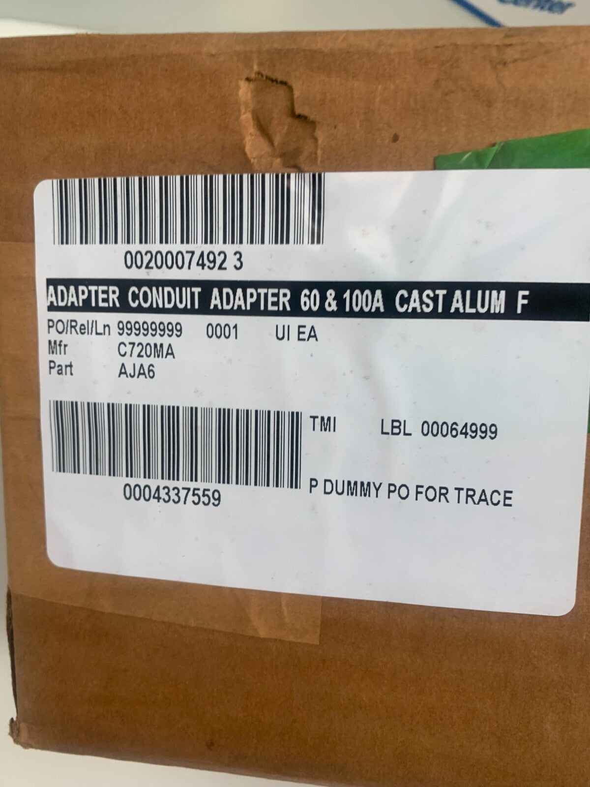 EATON CORP. / CROUSE-HINDS  AJA6  Angled Protection Cover  C720MA AJA6